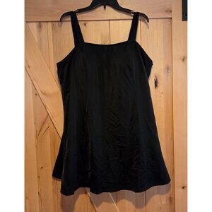 NWOT Swim365 Plus Size 24W Black Princess Seam Square Neck Swimdress